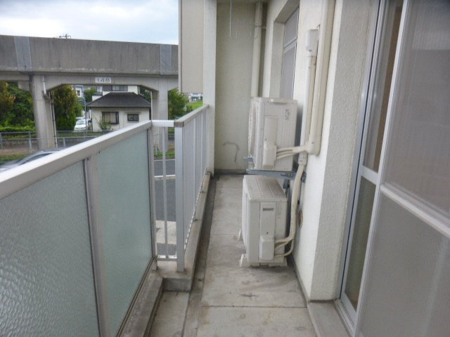 龍野ハイツのバルコニー