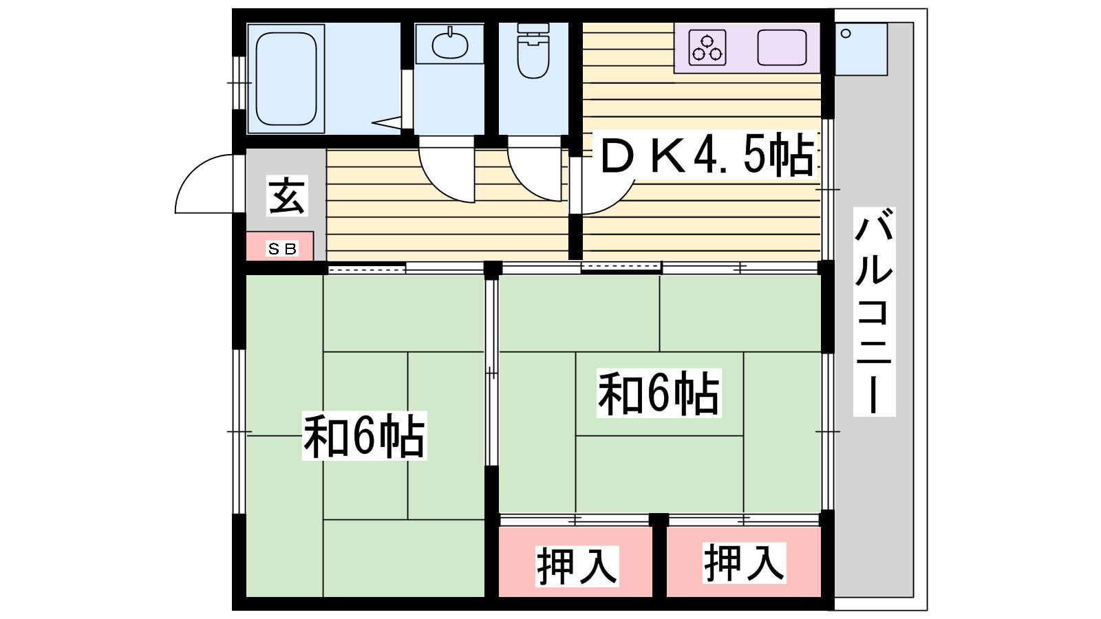 龍野ハイツの間取り