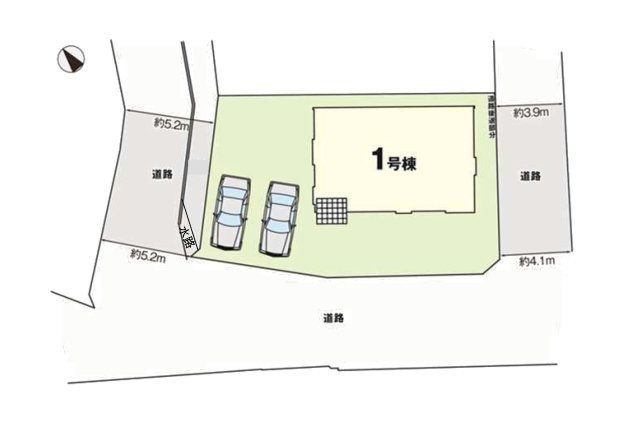 福岡市南区花畑3丁目第4-1棟（1号棟）　の区画図|配置図（1号棟）
