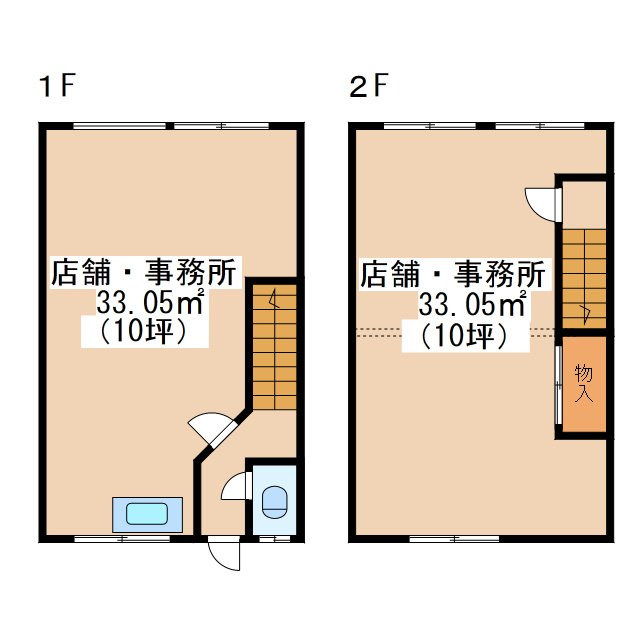 双葉町10-20貸店舗の間取り