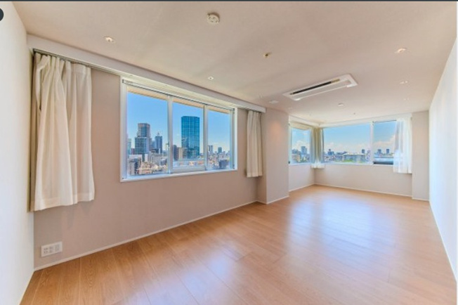 【居間・リビング】 | ★仲介手数料無料★芝パーク・タワー（新規リフォーム物件済み）