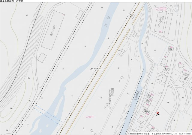 8/24新規　土地　高山市一之宮町　770万の地図