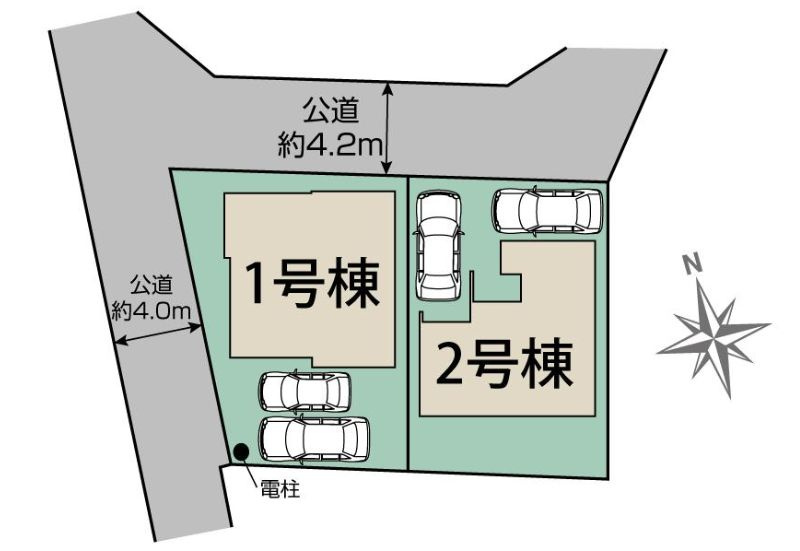 平塚市南金目新築戸建て　1号棟の区画図|区画図「平塚市南金目新築戸建て」