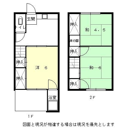 東夢前台3K三戸一の間取り