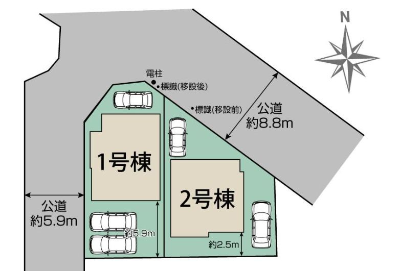 海老名市国分寺台1丁目新築戸建て　1号棟の区画図|区画図「海老名市国分寺台1丁目新築戸建て」