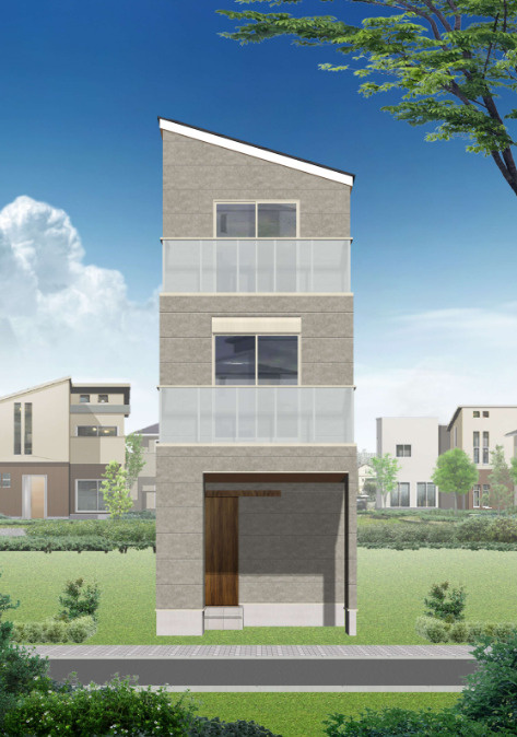 江戸川区平井４丁目の新築戸建の外観パース