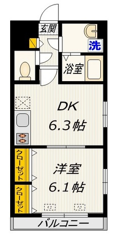 Ｍａｉｓｏｎ　Ｂｌａｎｃｈｅの間取り|★角部屋２面窓★