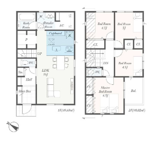 福生市福生全3棟　新築分譲の間取り