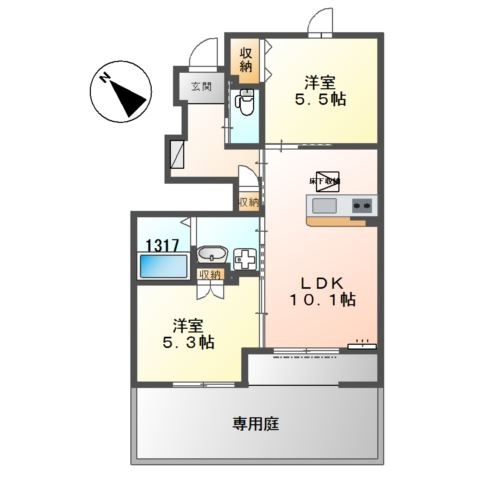 サンモール金ヶ崎の間取り