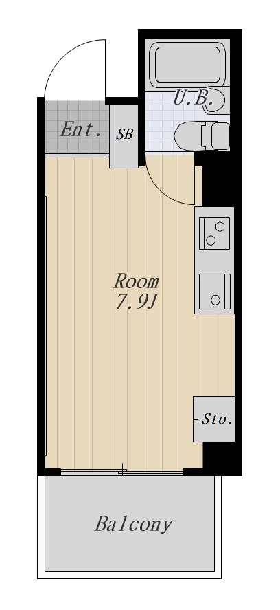 K-BLDG（K-ビルディング）305号室の間取り