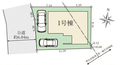 【区画図】 | 亀岡　下矢田町三丁目　新築一戸建