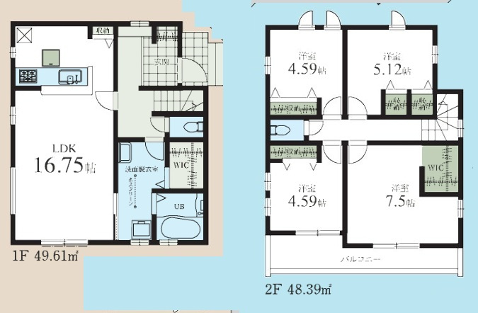Livele Garden.S 東村山富士見町　全２棟　2号棟の間取り