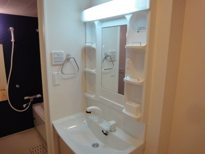 【洗面所】 | サンモール金ヶ崎 | 洗髪洗面化粧台