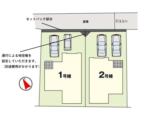 福岡市東区名島4丁目第4-2棟（1号棟）　の区画図|配置図（1号棟）