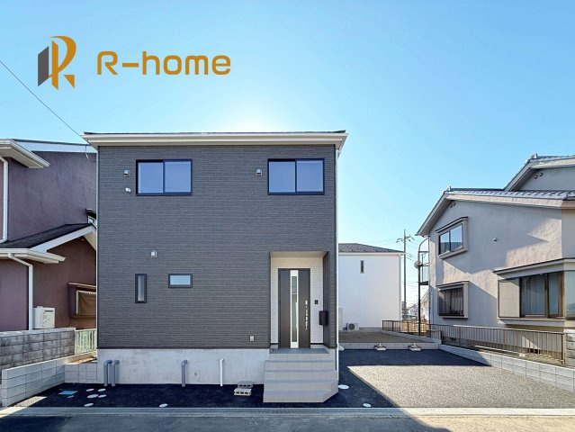 つくば市安食第1　新築戸建て　1号棟の外観|建物完成いたしました！ご予約で『平日』や『夕方』などでもご見学可能です！