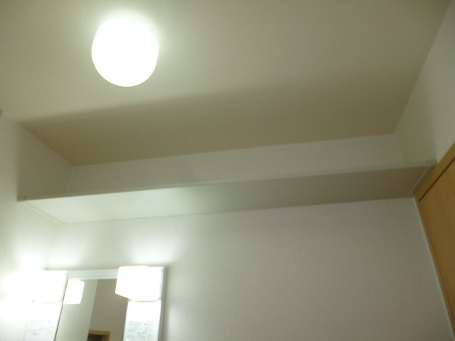 プラージュの洗面所|洗濯機上棚