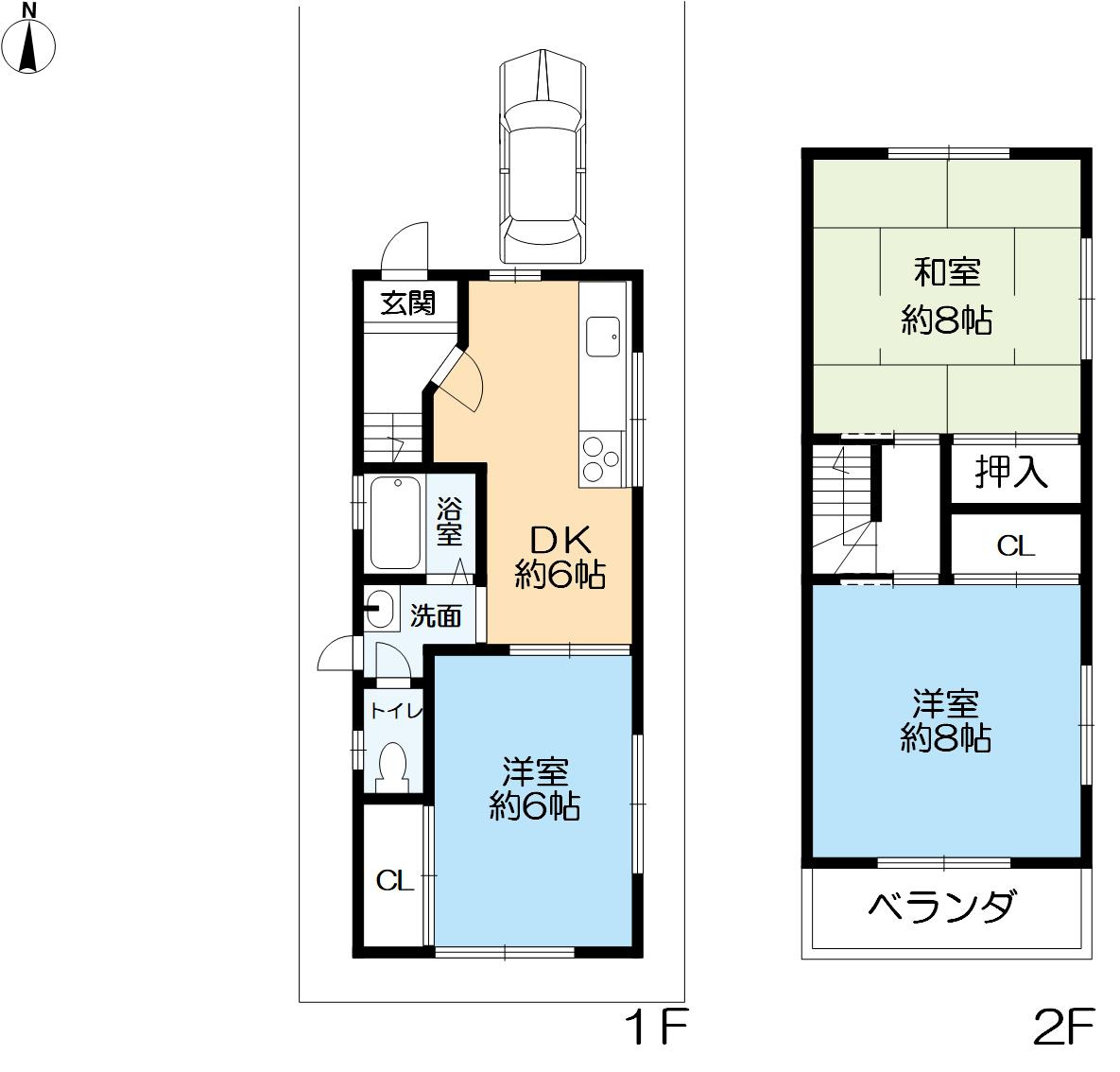 芦屋市朝日ケ丘町の一戸建ての間取り