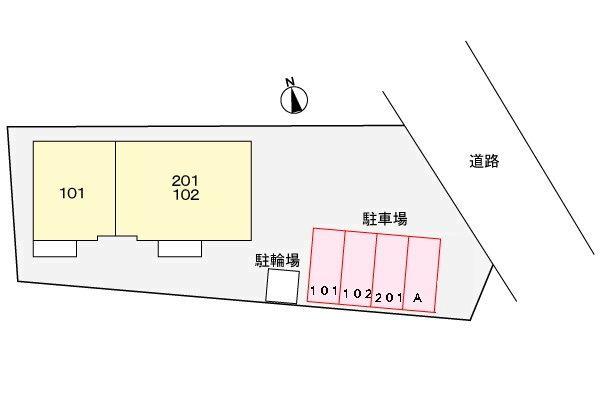 メゾン榎戸の駐車場