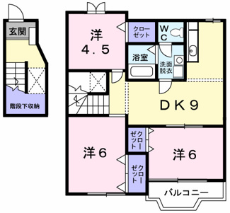 【間取り】 | サウスウィンド　Ｋ | 間取図