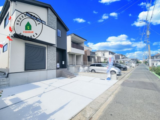 福岡市東区雁の巣2丁目第5-2棟（2号棟）　の前面道路含む現地写真|見学の時間などお気軽にお問い合わせ下さい。