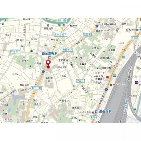 レキシントンスクエア白金高輪の地図