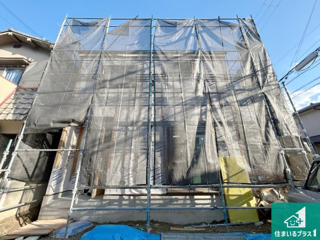 堺市西区浜寺石津町西　第1期　新築一戸建ての外観|周辺は落ち着いた街並みの住宅地！子育てがしやすい住環境です！まだ未完成ですが、現地でしかわからない事もございます。是非一度ご覧ください。