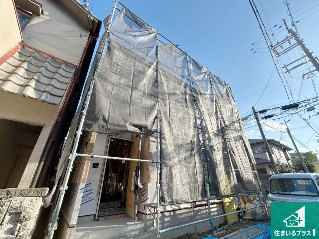 堺市西区浜寺石津町西　第1期　新築一戸建ての外観|周辺は落ち着いた街並みの住宅地！子育てがしやすい住環境です！まだ未完成ですが、現地でしかわからない事もございます。是非一度ご覧ください。