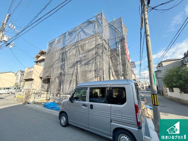 堺市西区浜寺石津町西　第1期　新築一戸建ての外観|周辺は落ち着いた街並みの住宅地！子育てがしやすい住環境です！まだ未完成ですが、現地でしかわからない事もございます。是非一度ご覧ください。