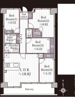 【間取り】 | グラン津田沼ヒルズ