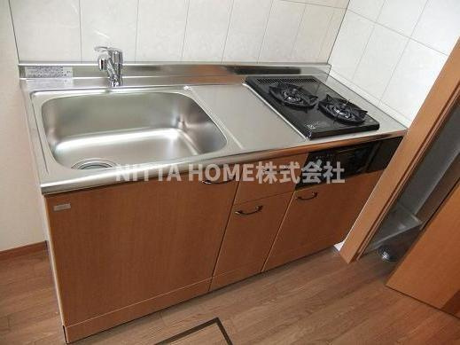 マーヴェラス（Ｍａｒｖｅｌｏｕｓ）のキッチン|２口ガスコンロがついています◇