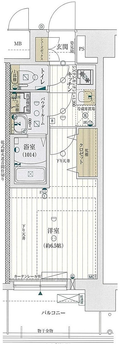 レジュールアッシュ都島ヴェルクレールの間取り