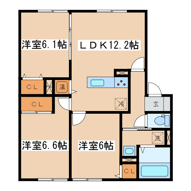 プレシャスコートD棟の間取り