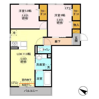 【間取り】 | ラヴィーヌみどりの