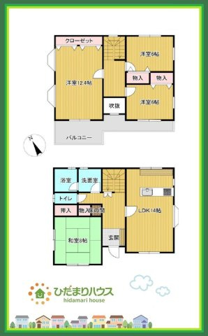 ひたちなか市津田東2丁目　中古戸建の間取り