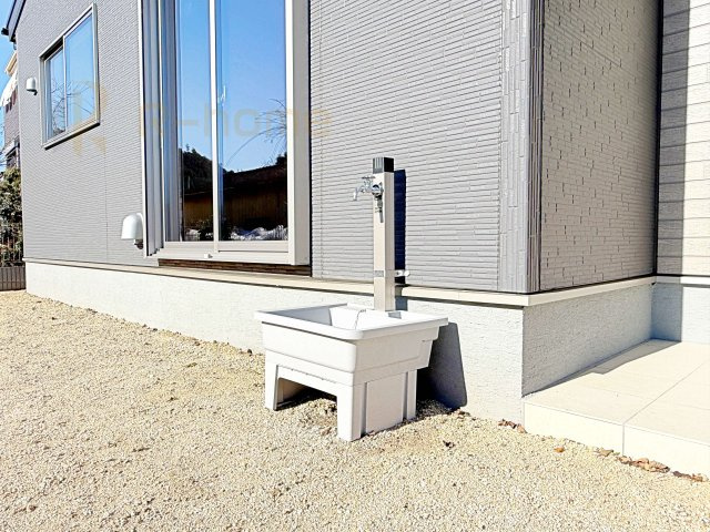 第1石岡市下林　新築戸建て　1号棟の設備|便利な立水栓付き！洗車や水やりもラクラク♪