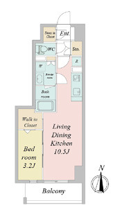 クロスレジデンス阿波座の間取り