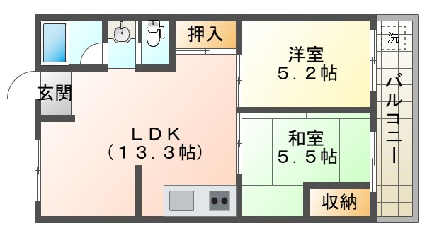 サンロイヤル霞ヶ丘の間取り