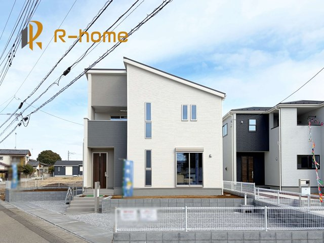 古河市鴻巣第6　新築戸建て　1号棟の外観|ご予約を頂ければ、『平日』はもちろん『早朝』や『夜間』もご見学可能です♪お気軽にお申し付けください♪