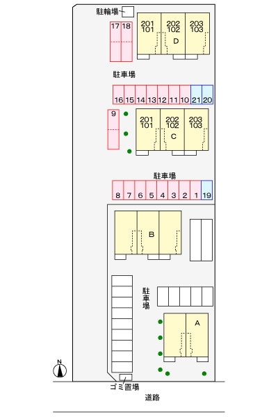 カレントヴィラＣの駐車場|駐車場