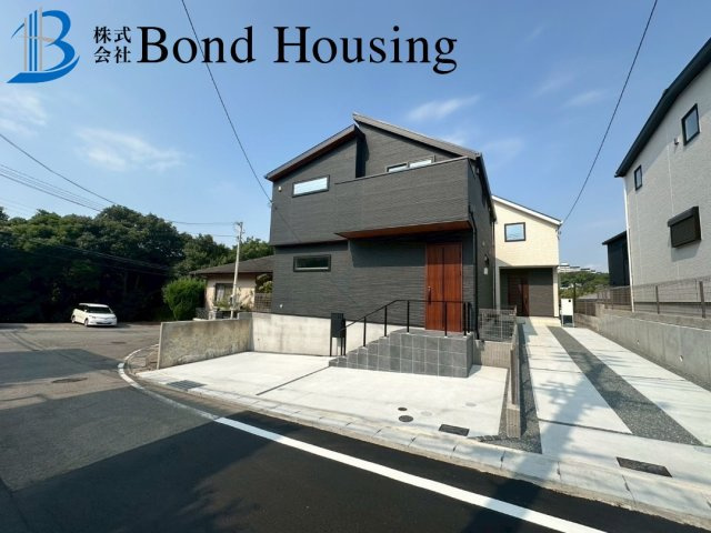 JR塩屋駅まで徒歩圏内　塩屋北町1丁目　新築2区画　1号地の前面道路含む現地写真