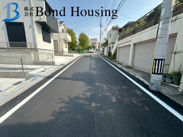 JR塩屋駅まで徒歩圏内　塩屋北町1丁目　新築2区画　1号地の前面道路含む現地写真