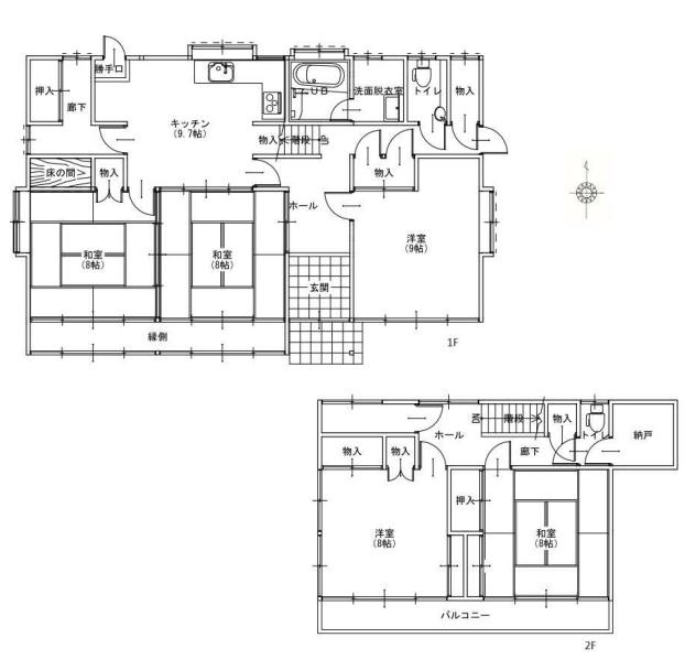 土浦市烏山2丁目　中古戸建の間取り