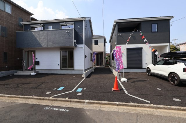 《仲介手数料無料》南区大字太田窪2917-5(2号棟)新築一戸建てクレイドルガーデンの外観|撮影日 2025年8月24日 14:00 晴れ