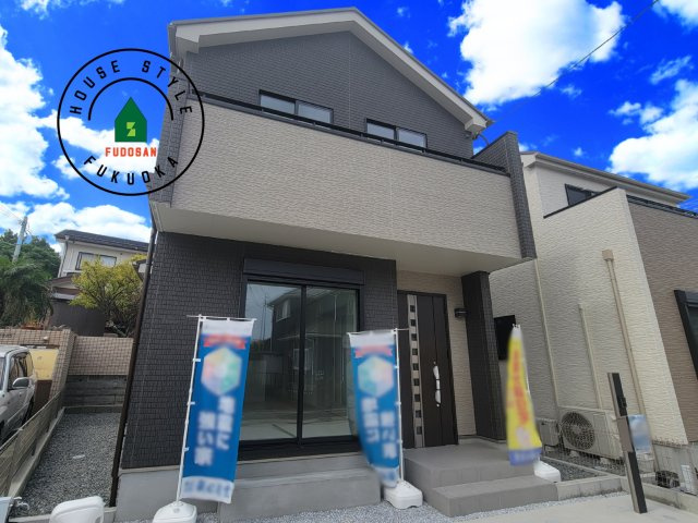 福岡市東区三苫6丁目第1-2棟（1号棟）の外観|デザイン性のある外観です。