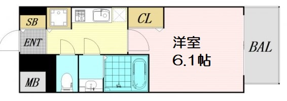 【間取り】 | プレサンス扇町駅前