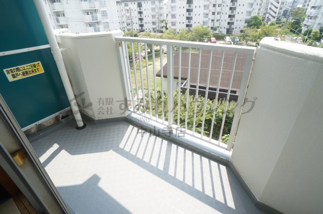 安倉第一団地のバルコニー