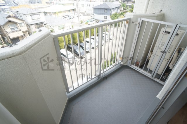 安倉第一団地のバルコニー