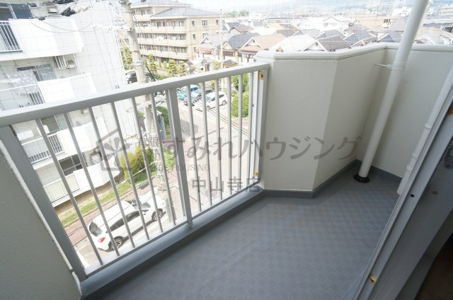 安倉第一団地のバルコニー