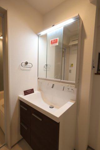 《仲介手数料無料》浦和区瀬ヶ崎４丁目22-10(全1戸)新築一戸建ての独立洗面台|撮影日 2025年10月30日 15:40 晴れ