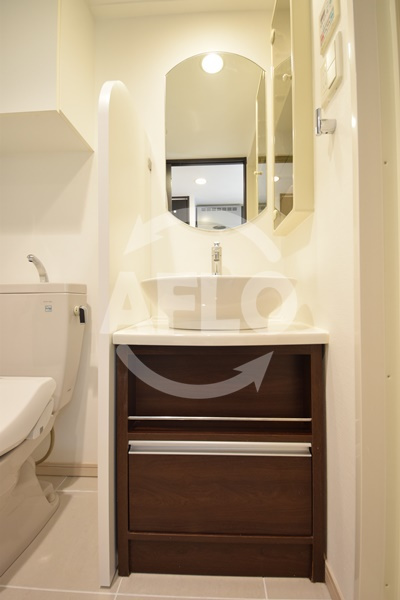 アーデン堺筋本町の洗面所|アーデン堺筋本町　おしゃれな洗面台